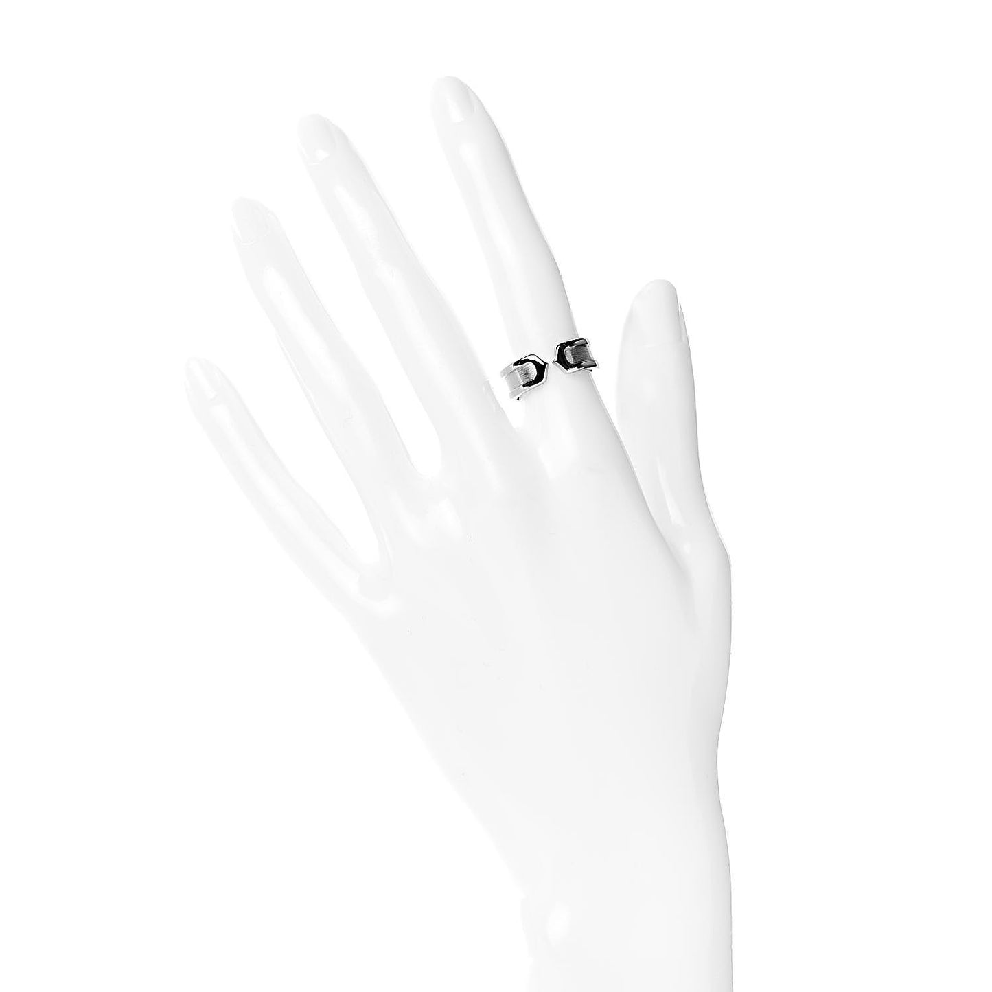 18K White Gold 6.5mm C De Ring 50 5.25