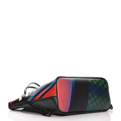 Louis Vuitton Damier Race Neverfull MM Noir Rouge 5 of 11
