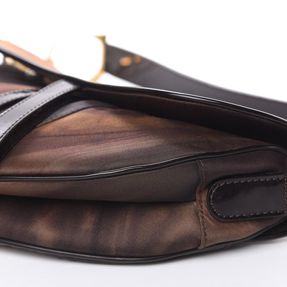 Christian Dior Satin Saddle Bag Brown Multicolor 9 of 11