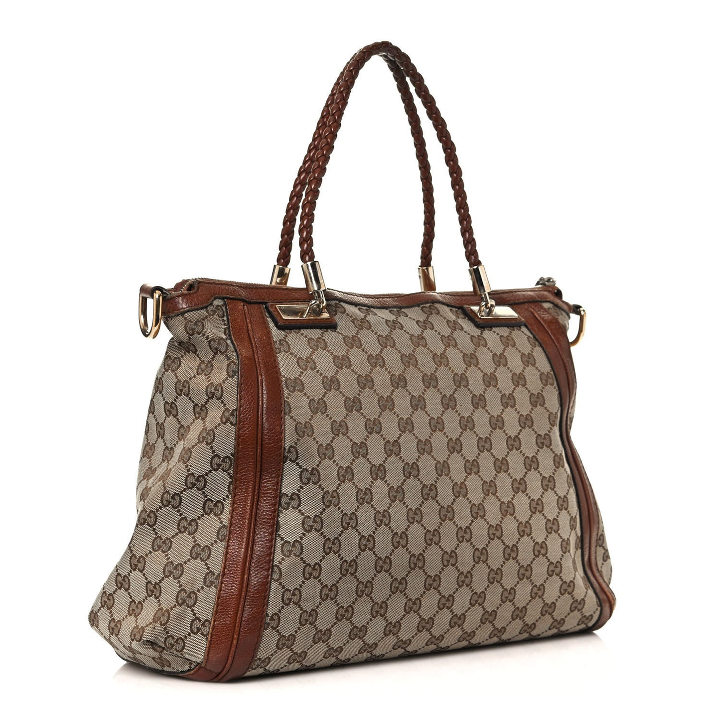 Monogram Cellarius Calfskin Large Bella Top Handle Bag Beige Ebony Cuir