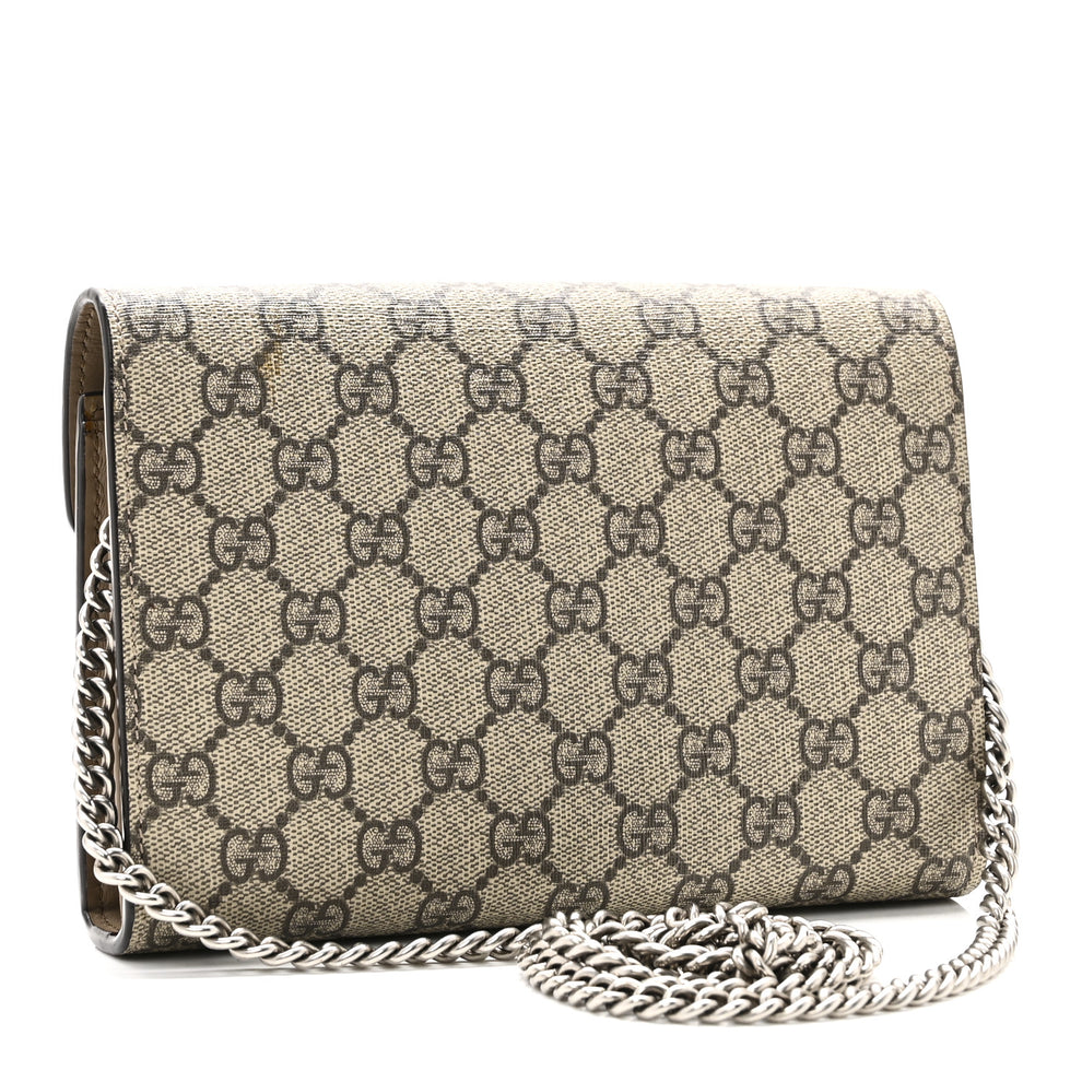 GG Supreme Monogram Mini Dionysus Chain Wallet Beige Taupe main image 1