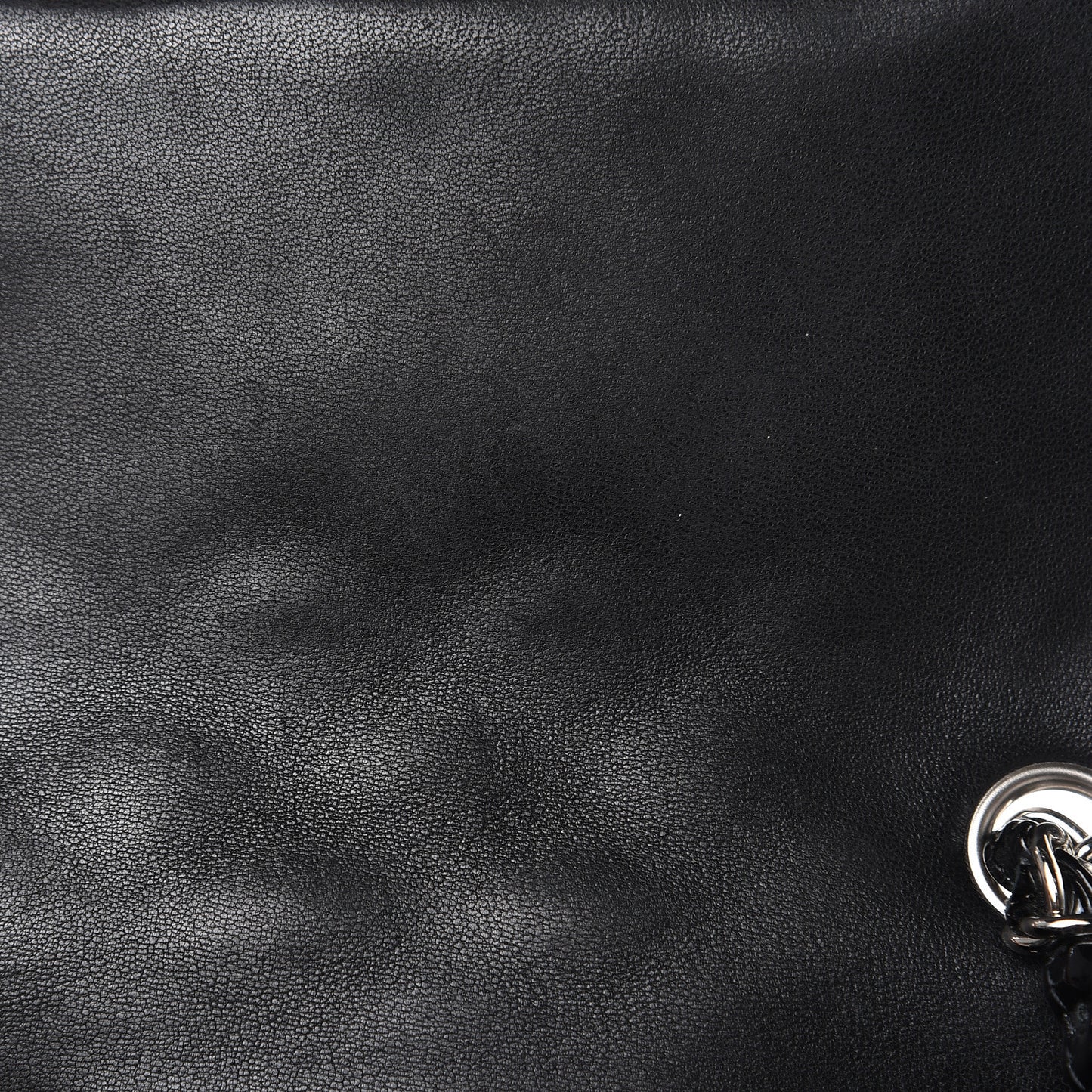 Patent Calfskin Quilted Mini Square Flap Black