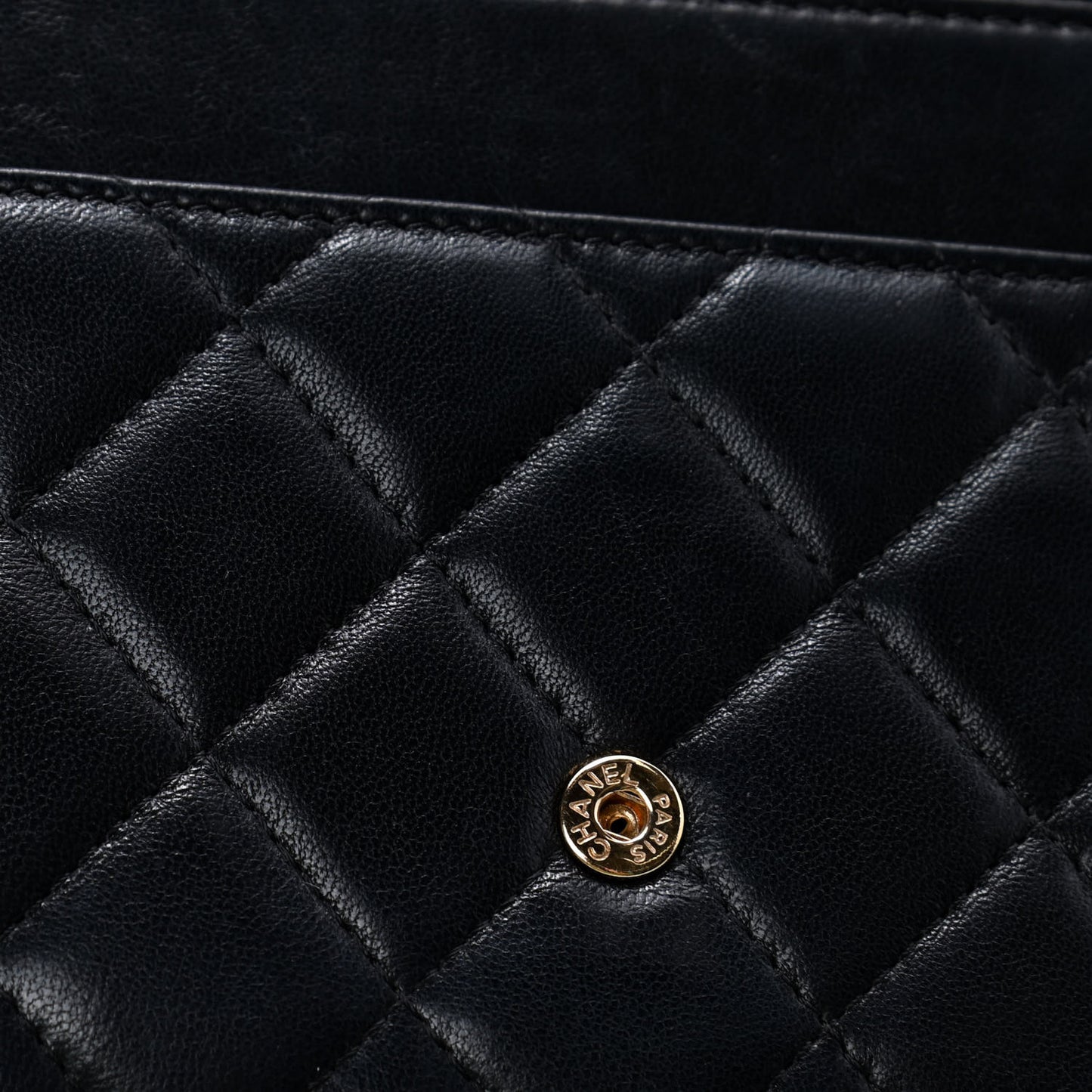 Lambskin Quilted Boy Wallet On Chain WOC Black