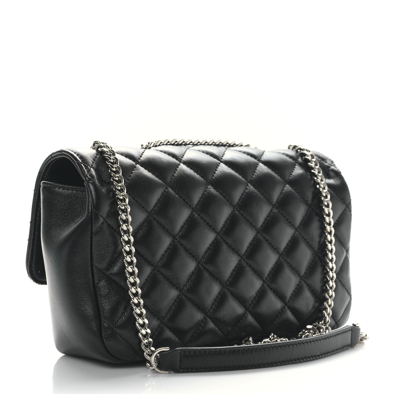 Versace Nappa Quilted Medusa Small Chain Shoulder Bag Black 3 of 8