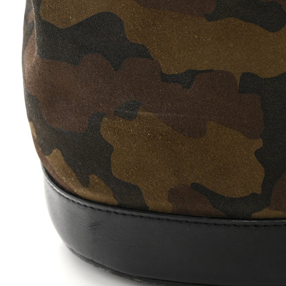 Burberry Calfskin Suede Camouflage Hobo Bag Multicolor 17 of 18