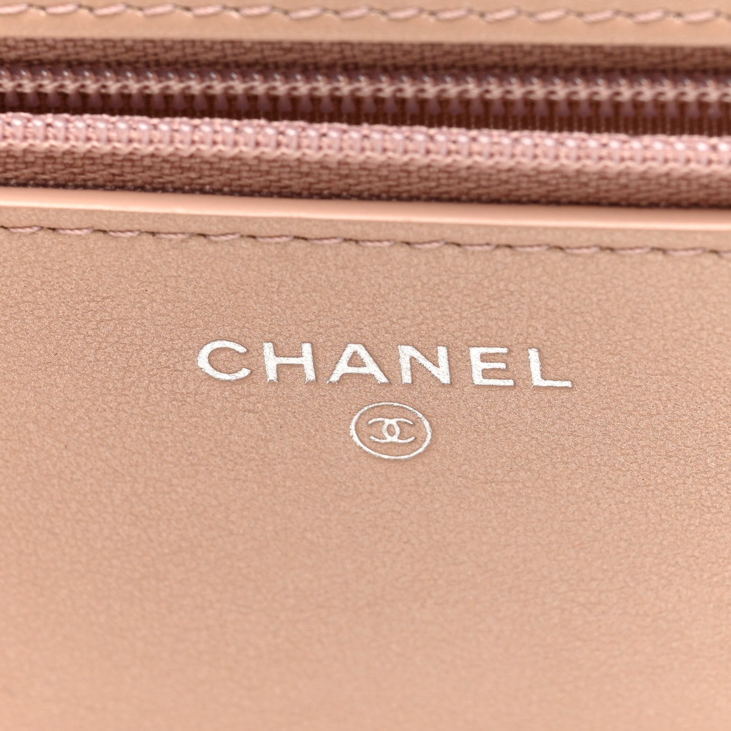 Chanel Caviar Camellia Embossed Wallet On Chain WOC Light Pink 6 of 11