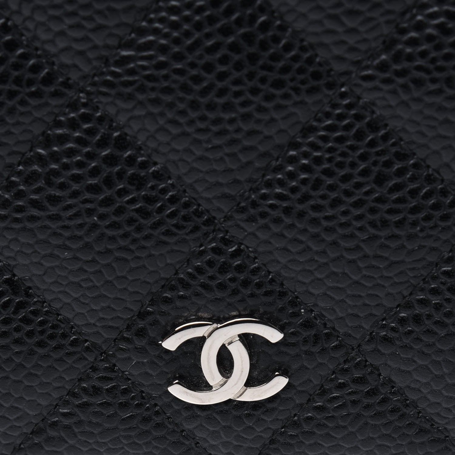 Chanel Caviar Quilted Yen Wallet Black 18 of 19