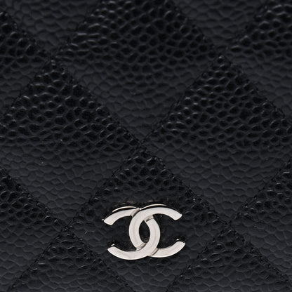 Chanel Caviar Quilted Yen Wallet Black 18 of 19