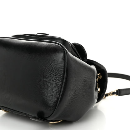 Chanel Glazed Aged Calfskin Quilted Small Duma Drawstring Backpack Black 10 of 11