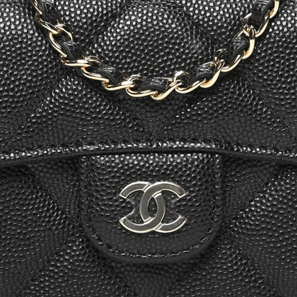 Chanel Caviar Quilted Flap Card Holder On Chain Black 9 of 9