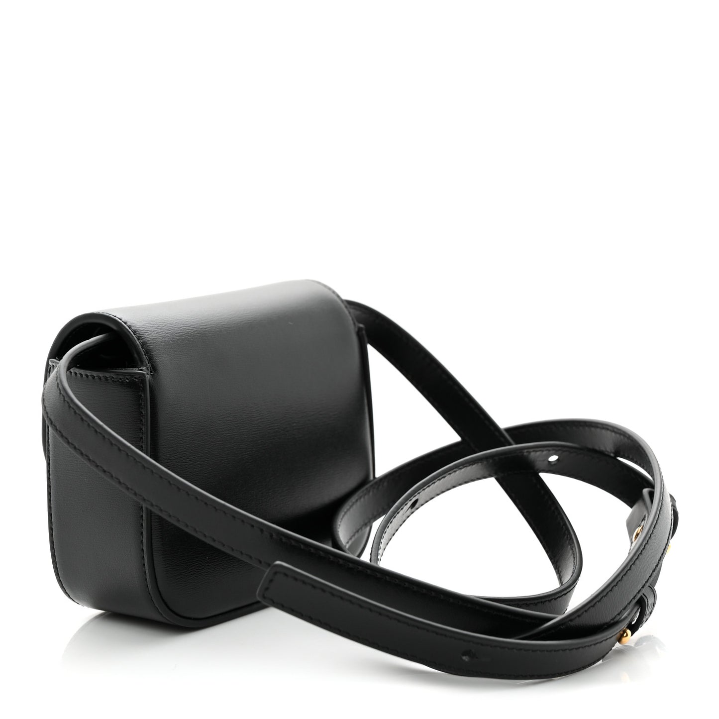 Shiny Calfskin Mini Claude Black