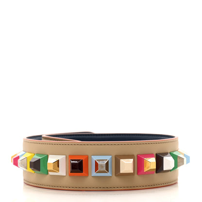 Fendi Vitello Century Plexiglass Bi-Color Studded Strap You Amido Blu Scuro 2 of 4
