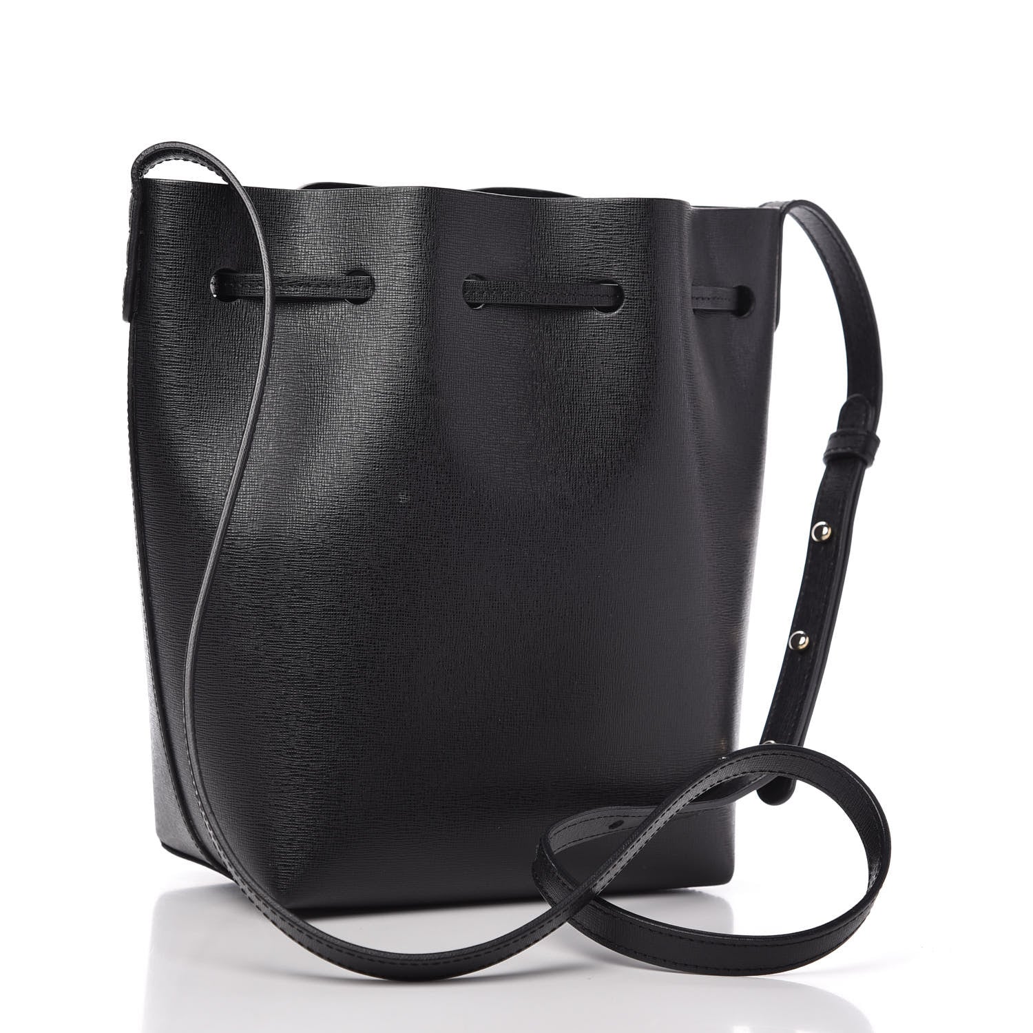 Mansur Gavriel Saffiano Mini Bucket Bag Black 3 of 10