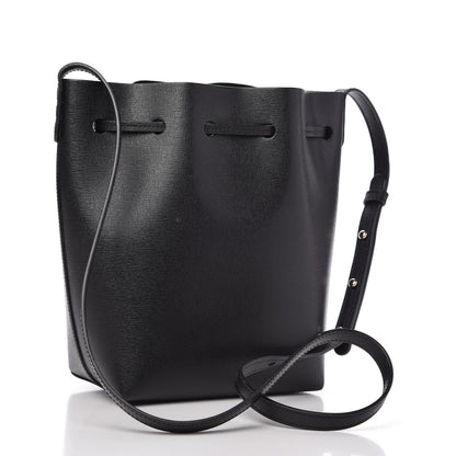 Mansur Gavriel Saffiano Mini Bucket Bag Black 3 of 10