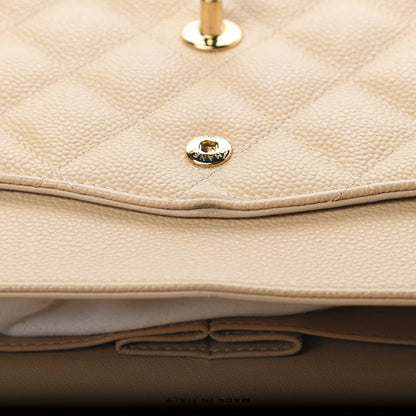 Chanel Caviar Quilted Jumbo Double Flap Beige Clair 11 of 14