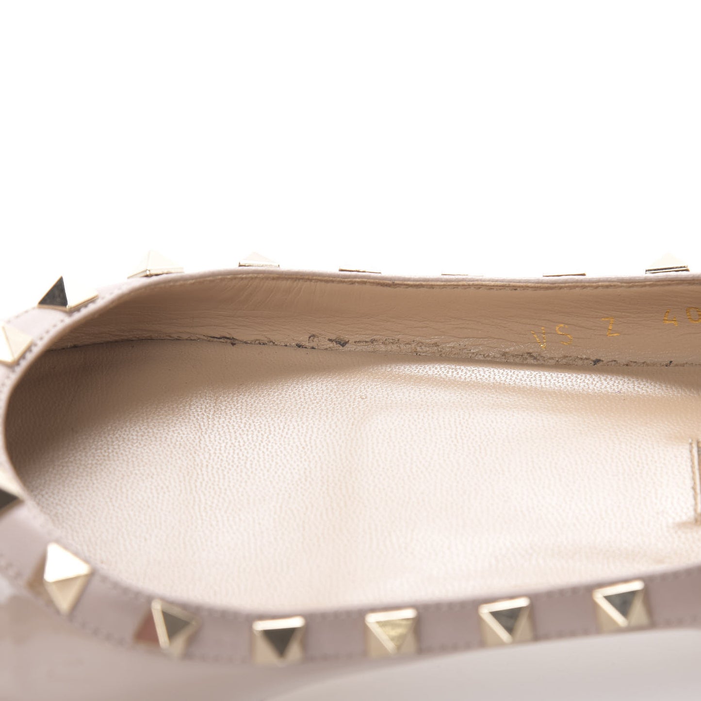 Patent Rockstud Ballerina Flats 38.5 Poudre