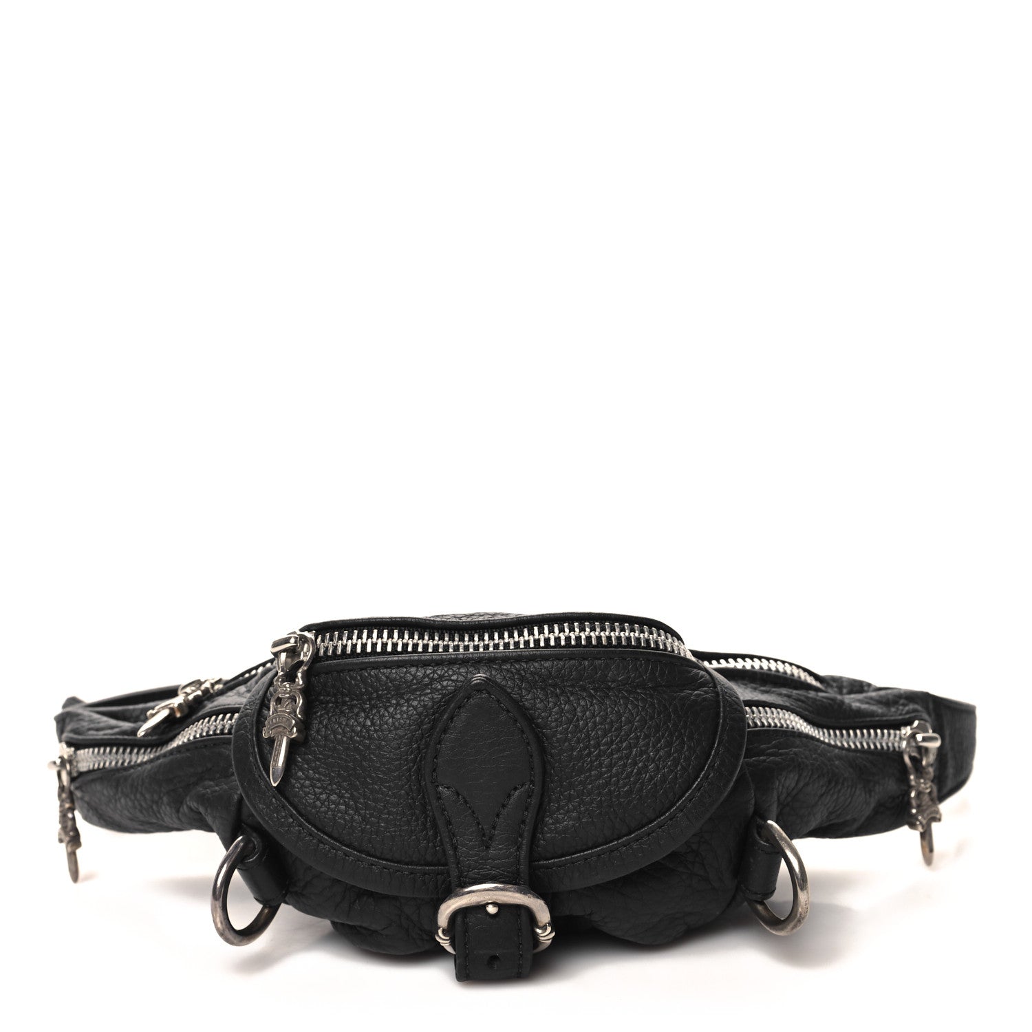 Chrome Hearts Grained Calfskin Snat Pack Gunslinger Waist Bag Black 1 of 9