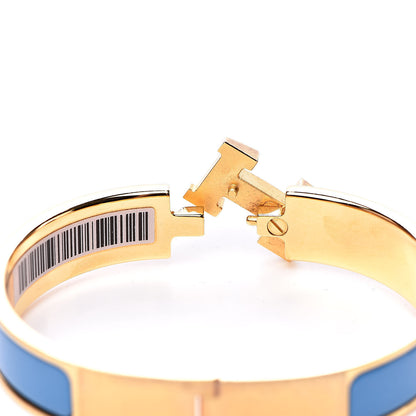 Hermes Enamel Narrow Clic Clac H Bracelet PM Bleu Cielo 4 of 6