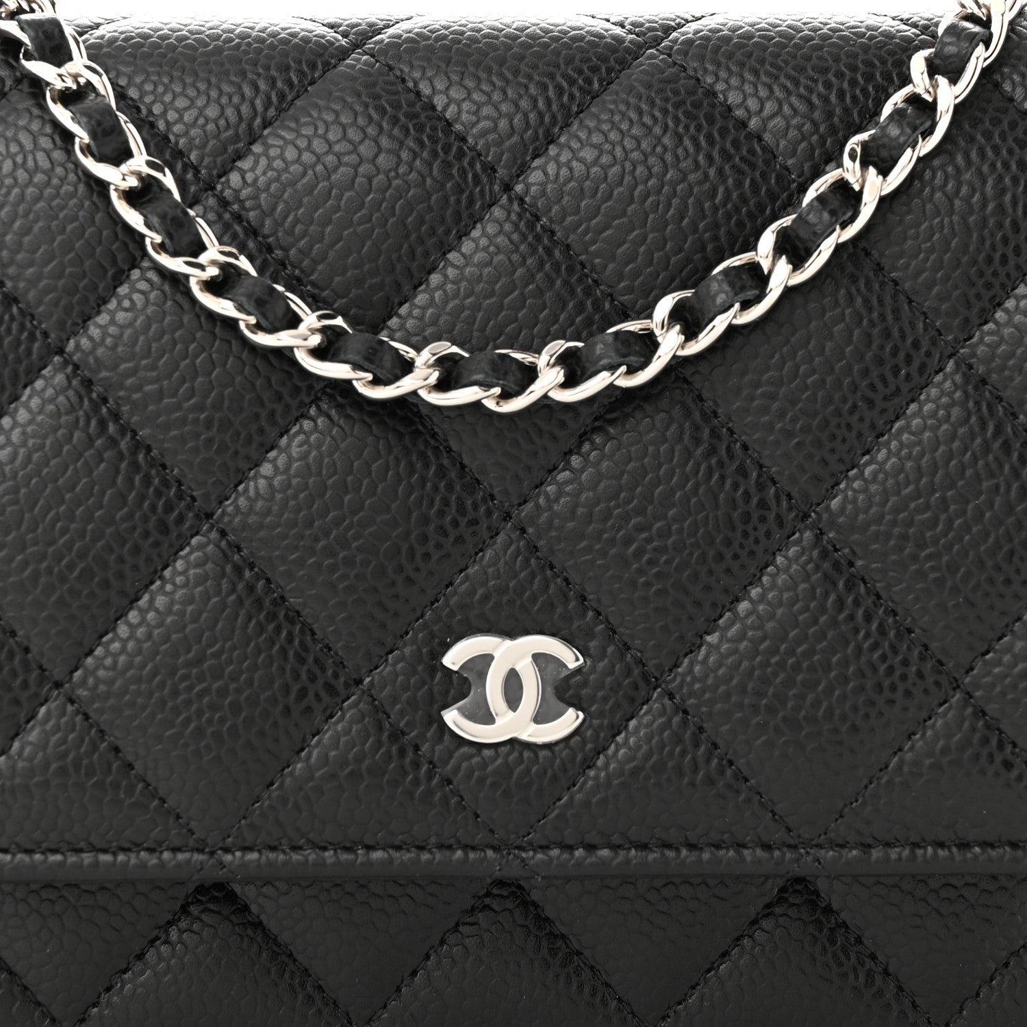 Chanel Caviar Quilted Wallet on Chain WOC Black 9 of 12