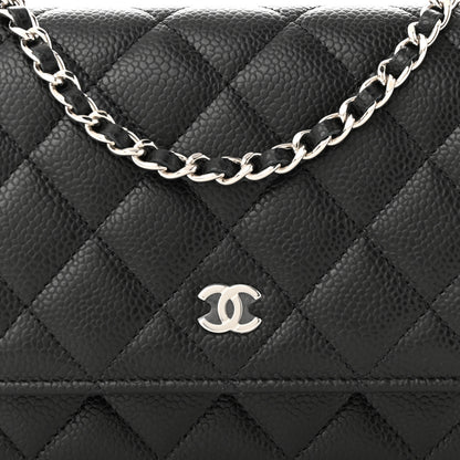 Chanel Caviar Quilted Wallet on Chain WOC Black 9 of 12