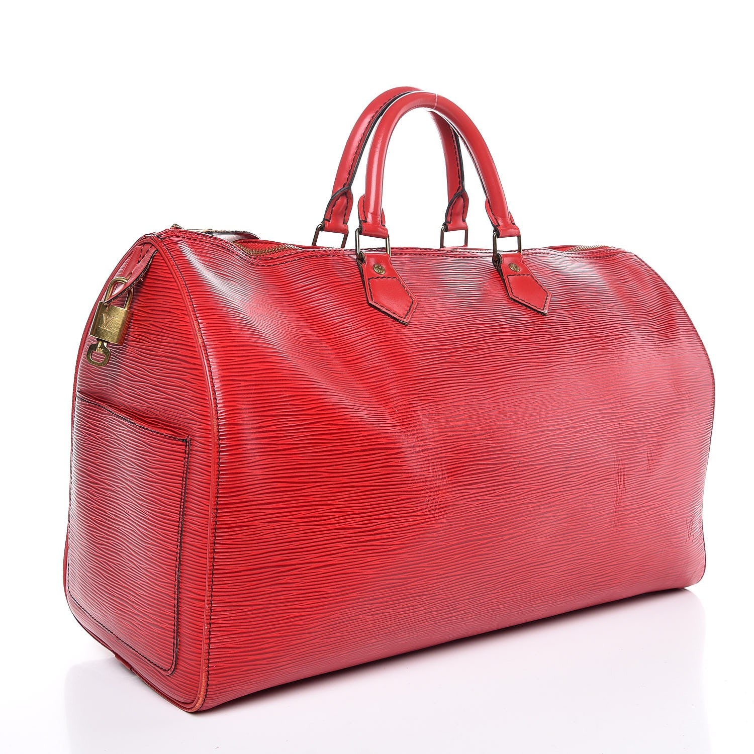 Louis Vuitton Epi Speedy 40 Castillan Red 3 of 10