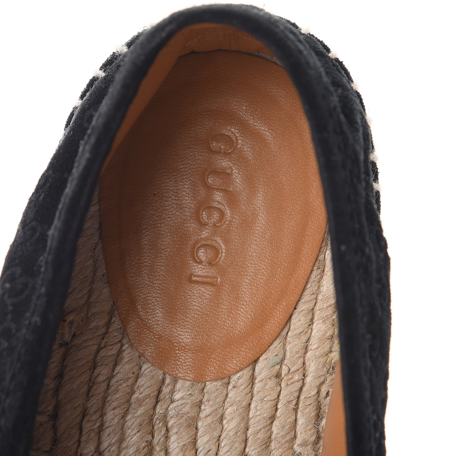 Gucci Suede Microguccissima Espadrilles 36 Black 9 of 12
