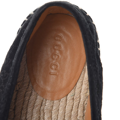 Gucci Suede Microguccissima Espadrilles 36 Black 9 of 12