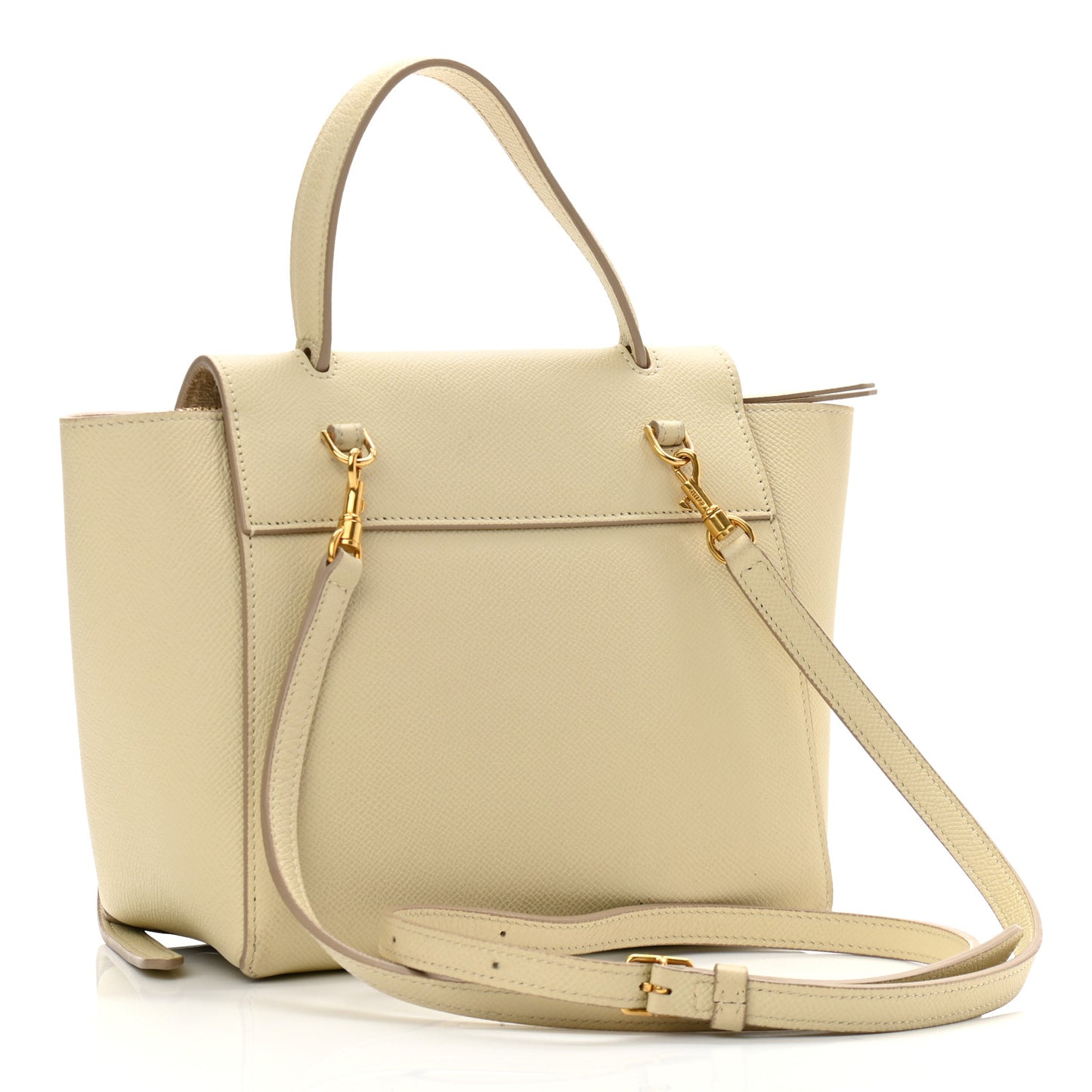 Grained Calfskin Nano Belt Bag Chalk
