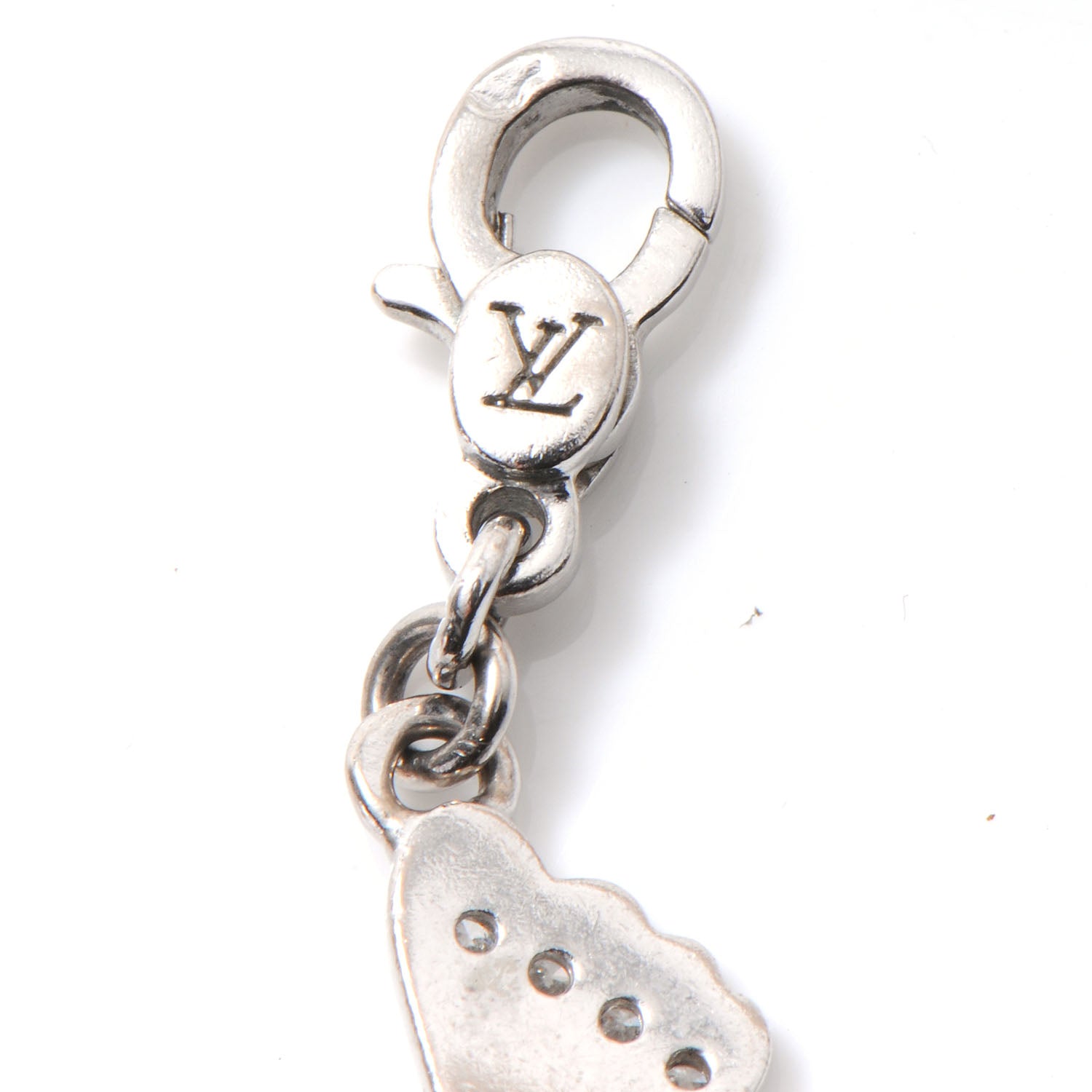 Louis Vuitton 18K White Gold Diamond Butterfly Charm Pendant 3 of 3