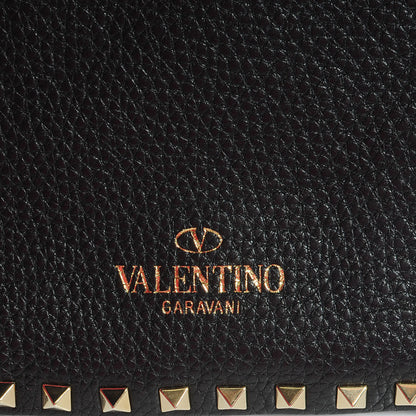 Valentino Garavani Grained Calfskin Small Rockstud Tote Black 7 of 8