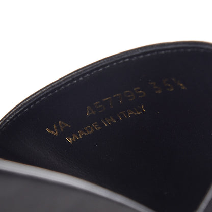 Saint Laurent Lambskin Joan Slide Sandals 35.5 Black 8 of 9