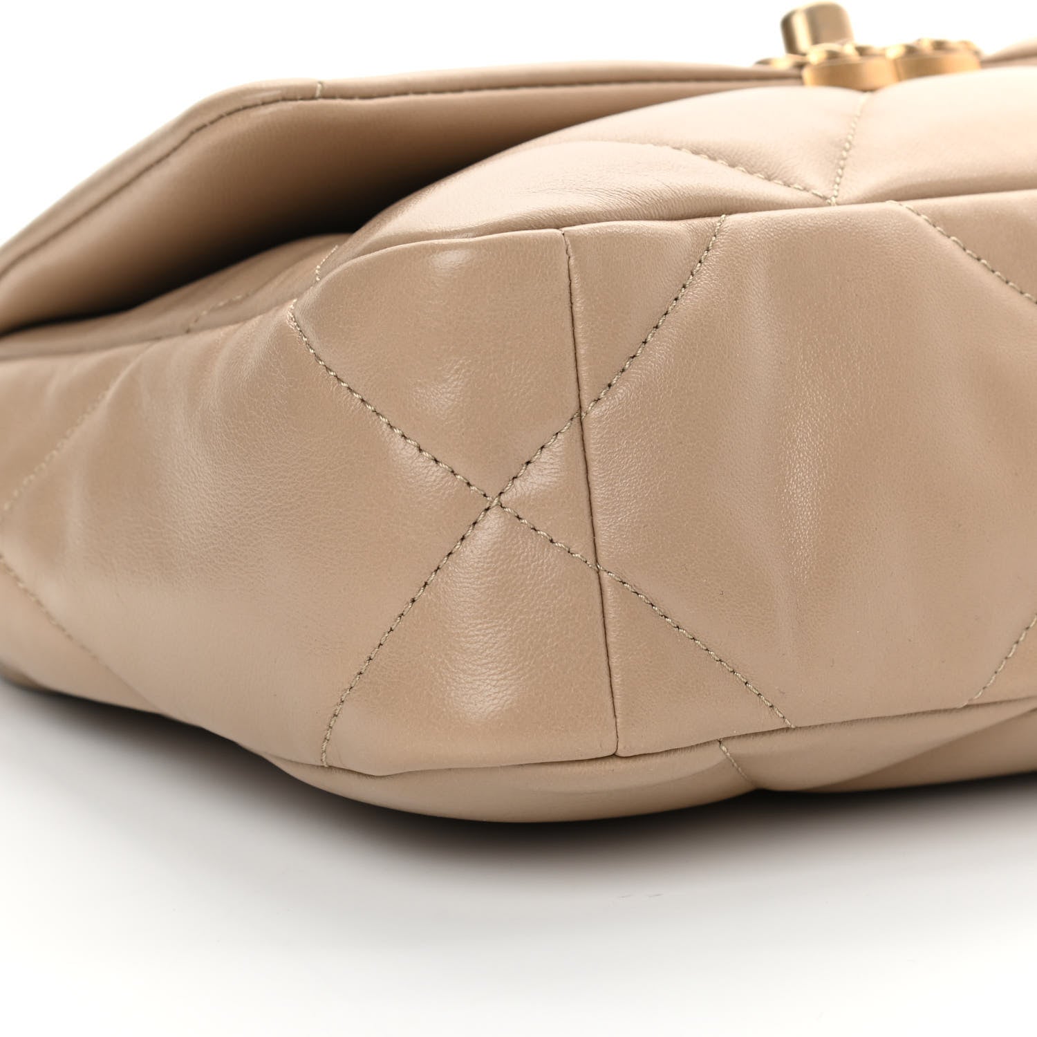 Chanel Lambskin Quilted Medium Chanel 19 Flap Dark Beige 9 of 11