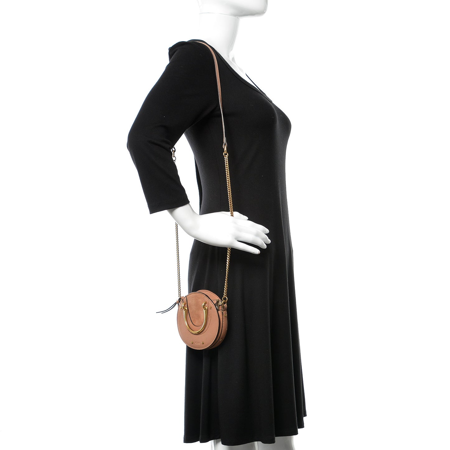 Goatskin Suede Mini Pixie Bag Nougat