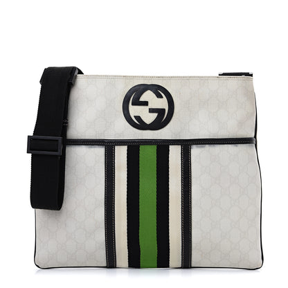 Gucci GG Plus Monogram Web Messenger Bag White 1 of 17