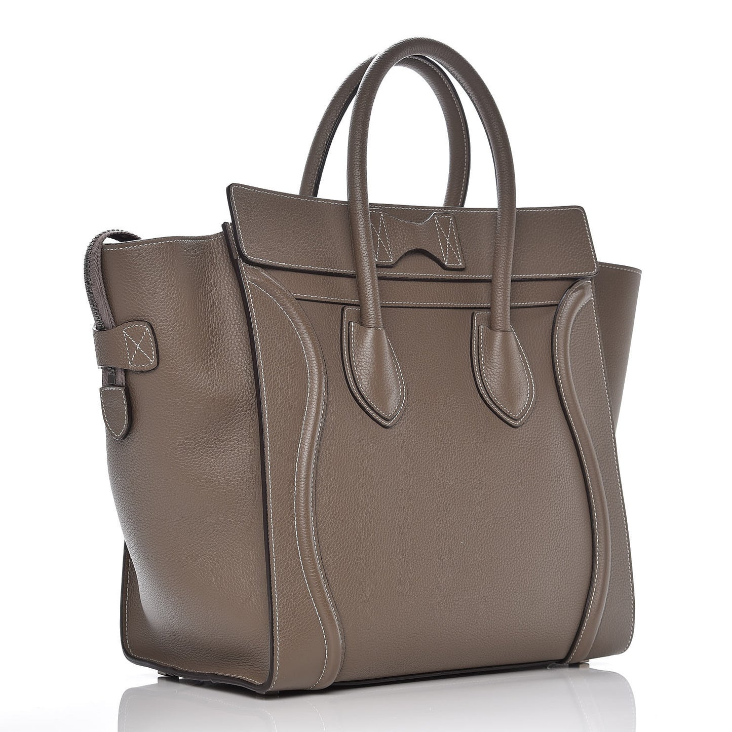 Drummed Calfskin Mini Luggage Souris