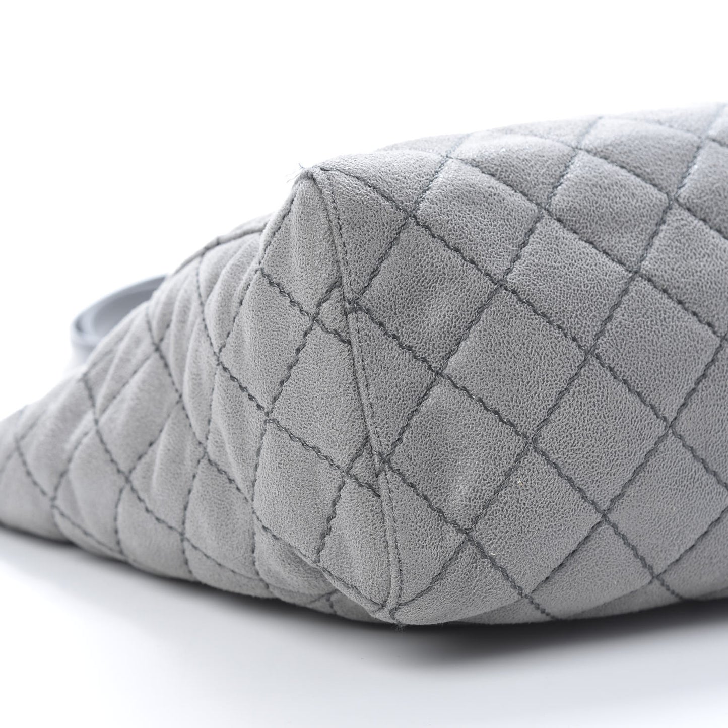 Shaggy Deer Quilted Falabella East West Shopper Tote Grey