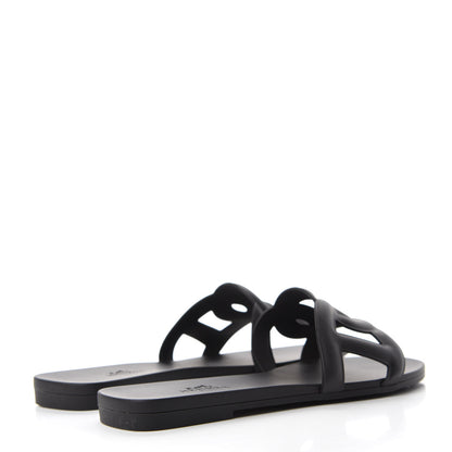 Hermes Rubber Aloha Sandals 35 Black 4 of 9