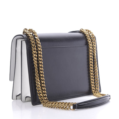 Saint Laurent Calfskin Bi-Color Medium Monogram Sunset Black Pearl White 3 of 11