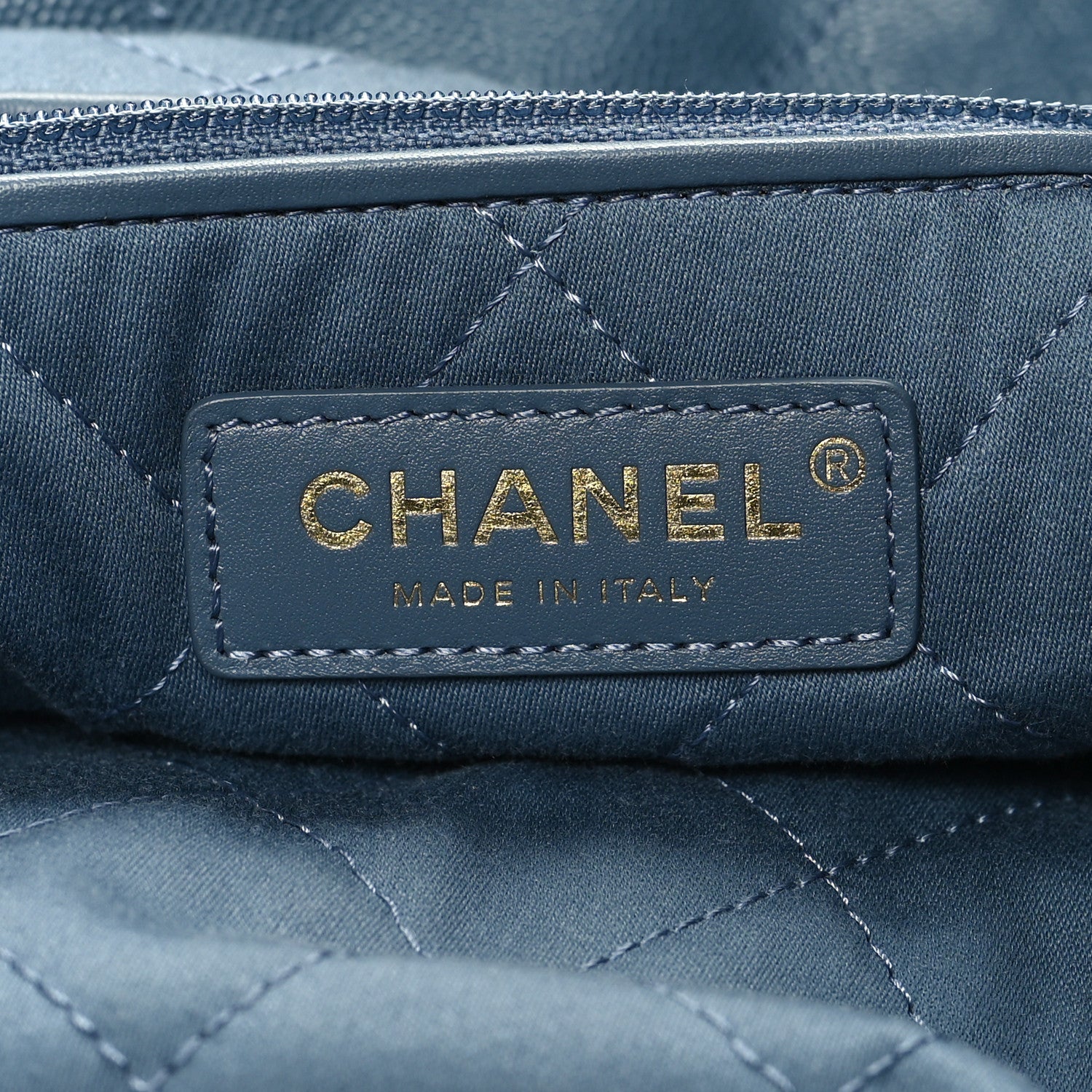 Chanel Shiny Caviar Quilted Small Chanel 22 Blue 8 of 12