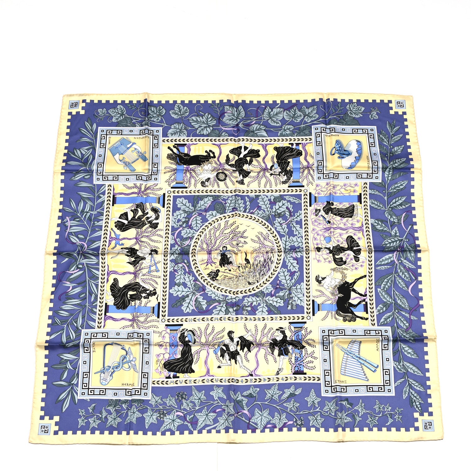 Hermes Silk Greek God and Goddess Mythology Scarf 90 1 of 4