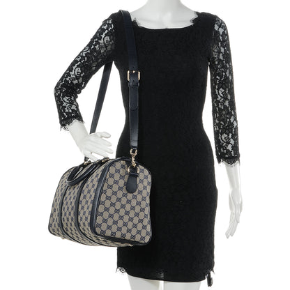 Gucci GG Monogram Saks Fifth Avenue Exclusive Medium Vintage Web Medium Joy Boston Navy 2 of 11
