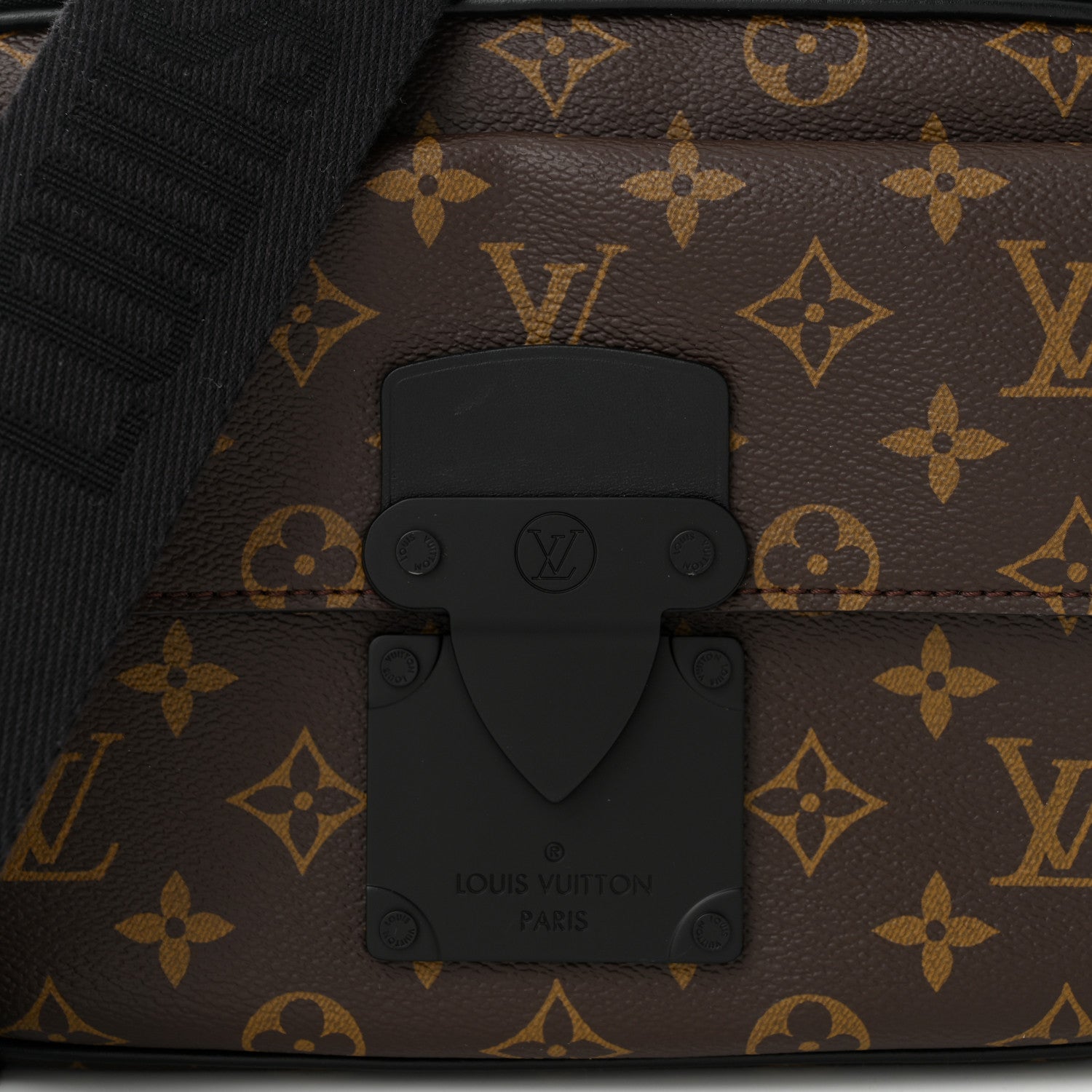 Louis Vuitton Monogram Macassar S Lock Messenger 7 of 10