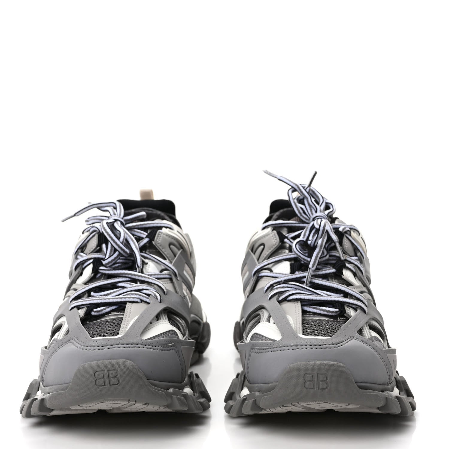 Balenciaga Mesh Nubuck Effect Fabric LED Womens Track Sneakers 39 Grey 2 of 9