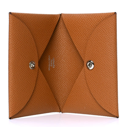 Hermes Epsom Calvi Card Case Gold 4 of 4
