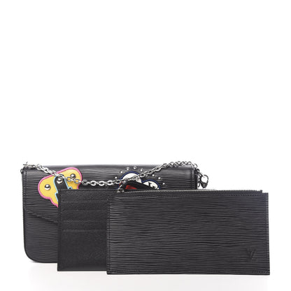Louis Vuitton Epi LV Stories Pochette Felicie Black 3 of 10