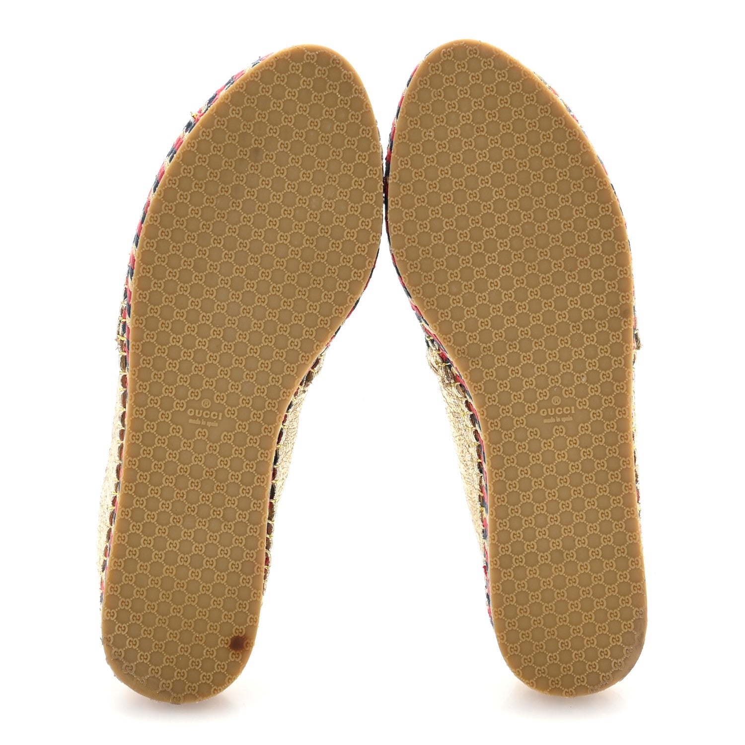 Gucci Galassia Web Bee Embroidered Espadrilles  36.5 Platino 6 of 10