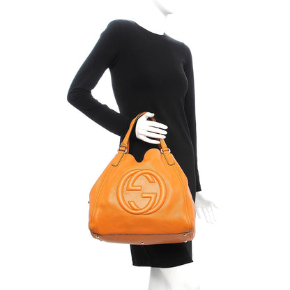 Gucci Pebbled Calfskin Medium Soho Shoulder Bag Curcuma 2 of 13