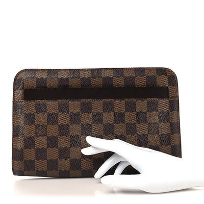 Louis Vuitton Damier Ebene Pochette Saint Louis Clutch 2 of 7