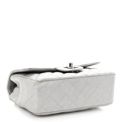 Chanel Metallic Caviar Quilted Mini Rectangular Flap Silver 3 of 11