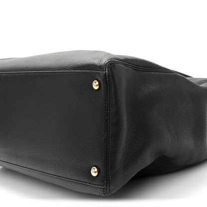 Chanel Calfskin Cerf Executive Shopper Tote Black 10 of 10